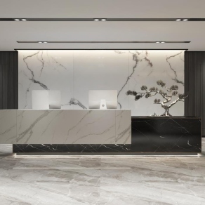 现代公司前台3D模型下载